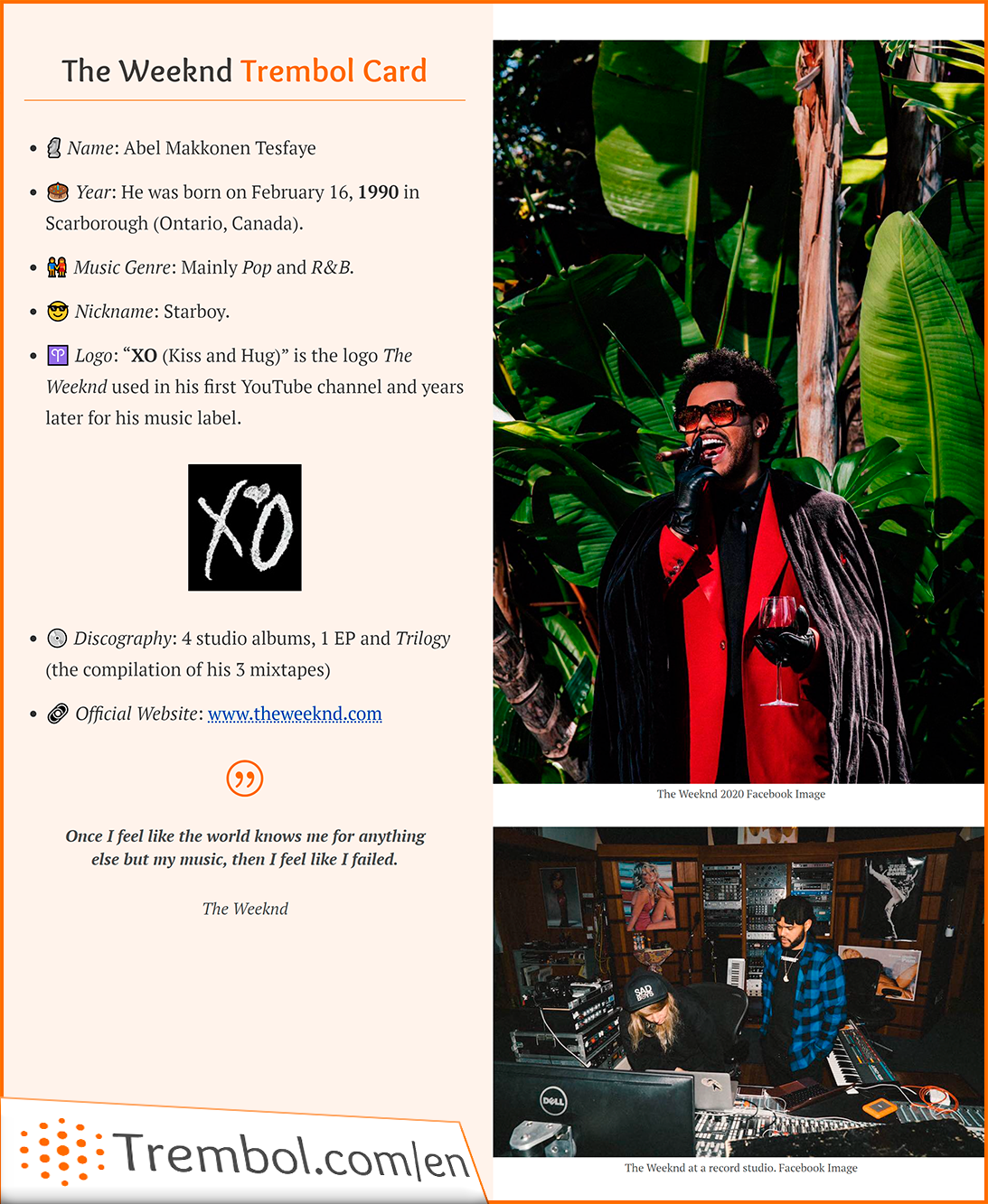 The Weeknd Trembol Card The Weeknd Trembol Card